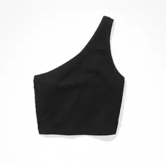 American Eagle Cropped One-Shoulder Tank Top - Picture 1 of 3